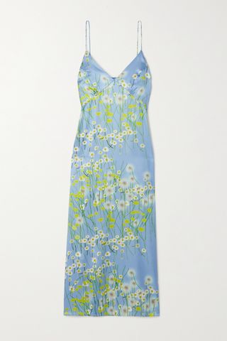 Bernadette + Jeannie Floral-Print Silk-Blend Satin Midi Dress