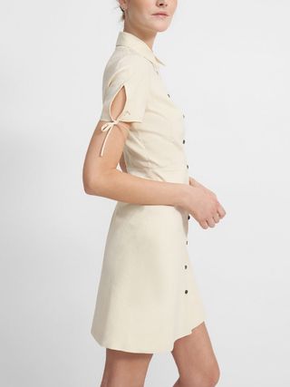 Theory + Fitted Shirt Dress in Good Linen