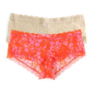 Hanky Panky + Signature Lace Print and Solid Boyshort, 2 Pack
