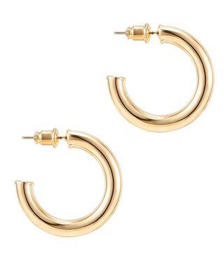 Pavoi + 14k Gold Colored Chunky Hoops