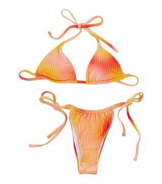 Soly Hux + Tie Dye Triangle Top and Tie Side Bikini Set