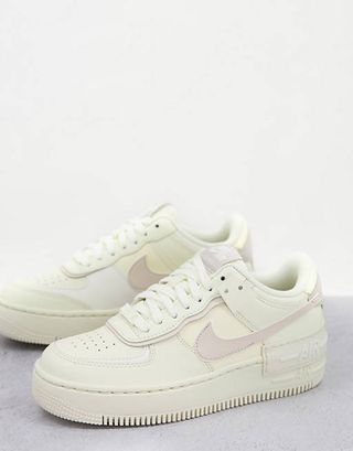 Nike + Air Force 1 Shadow Trainers in Off White and Beige Tones