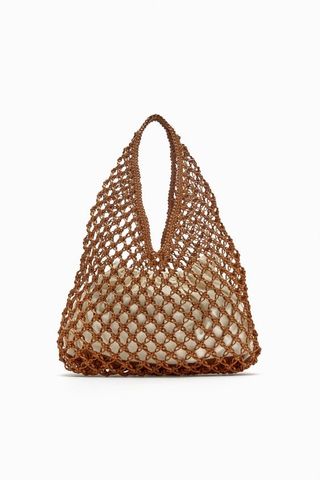 Zara + Woven Shoulder Bag