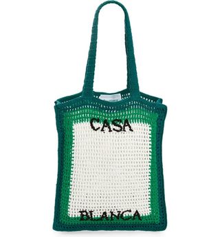 Casablanca + Crochet Tennis Bag Tote