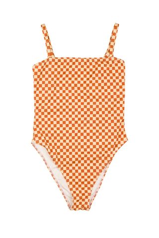 Holiday the Label + Vacation One Piece in Check Camel