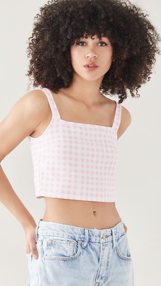 Sokie Collective + Gingham Crop Top