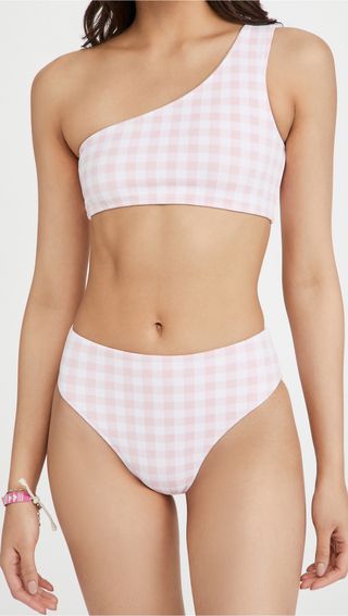 Frankies Bikinis + Barb Gingham Bikini Top