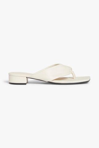 Monki + Toe-Post Heel Sandals in Cream
