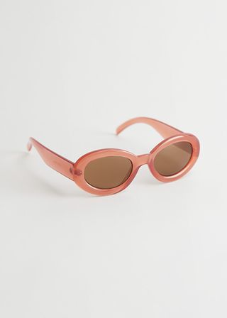 & Other Stories + Almond Rounded Frame Sunglasses
