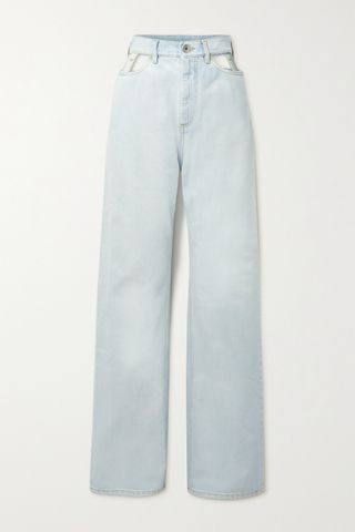 Maison Margiela + Cutout High-Rise Wide-Leg Jeans