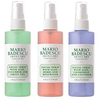 Mario Badescu + Spritz Mist and Glow Facial Spray Collection Trio, Lavender, Cucumber, Rose