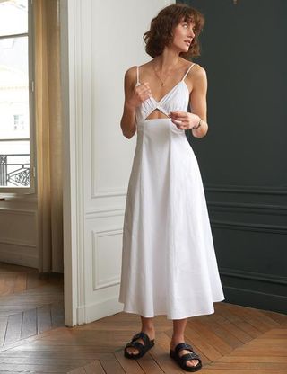 Pixie Market + Santorini White Cut Out Dress