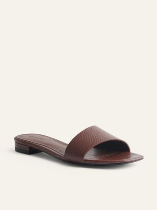 Reformation + Joey Asymmetrical Flat Slides