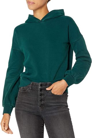 Goodthreads + Heritage Fleece Cropped Long Sleeve Hoodie Sweatshirt