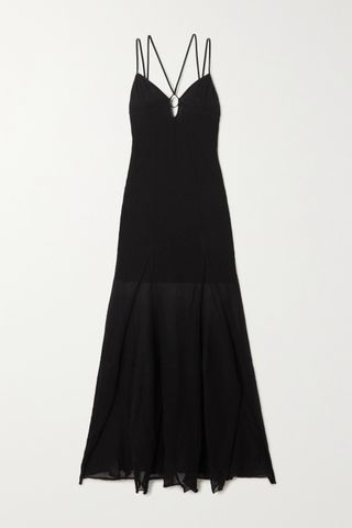 Jacquemus + Basgia Cutout Open-Knit Organic Cotton-Blend Maxi Dress