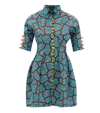 Lisa Folawiyo + Sere Ankara-Print Cotton Mini Dress