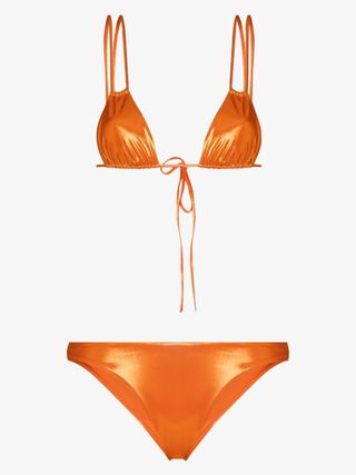 Browns + Alessandra Rich Laminate Choker Bikini