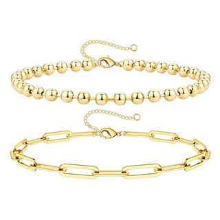 Boutiquelovin + 14K Gold Plated Dainty Paperclip Link Chain Bracelet