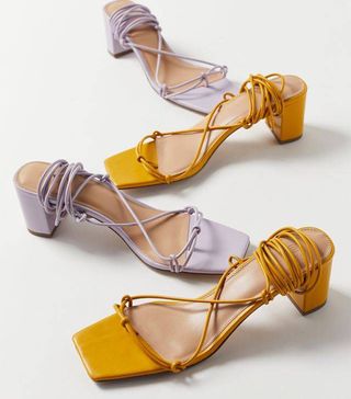 Urban Outfitters + UO Sloan Square-Toe Strappy Heel