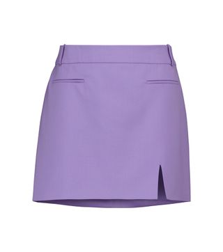 The Attico + Stretch-Wool Gabardine Miniskirt