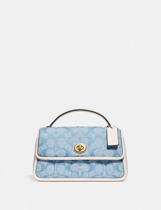 Coach + Turnlock Clutch 20 in Signature Chambray With Quilting