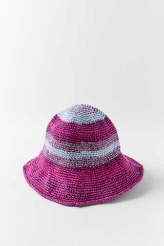 Zara + Multicolored Crocheted Hat