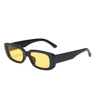 Vanlinker + Polarized Rectangle Retro Vintage 90s Sunglasses
