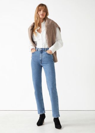 & Other Stories + Favourite Cut Jeans in Mid Blue