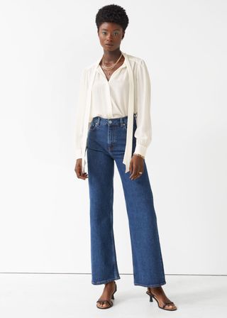 & Other Stories + Treasure Cut Jeans in Deep Blue