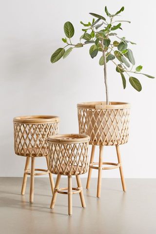 Urban Outfitters + Rattan Standing Planter