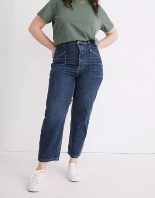 Rivet & Thread + High-Rise Relaxed Straight Jeans in Fiske Wash