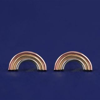 Automic Gold + Rainbow Earrings