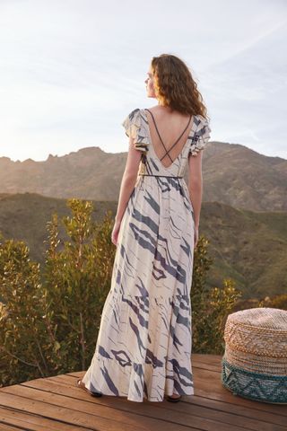 Next + Savannah Miller Zebra Print Maxi Dress