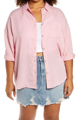 River Island + Oversize Button-Up Shirt
