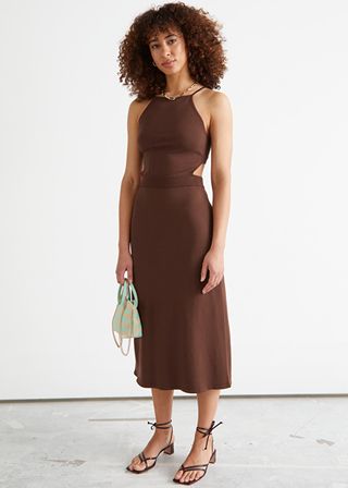 
Other Stories + Ribbed Cut Out Midi Dress