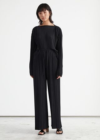 & Other Stories + Relaxed Plissé Drawstring Trousers