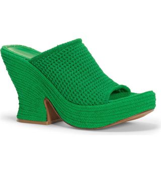 Bottega Veneta + Crochet Platform Slide Sandal