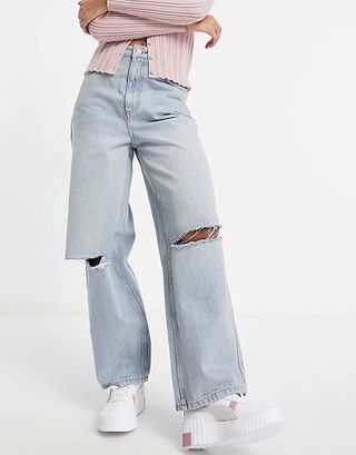 ASOS Design + High Rise Dad Jeans