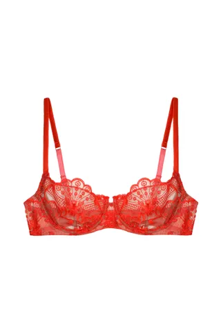 I.D. Sarrieri + Something Special Balconette Bra in Red Coral