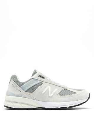 New Balance + 990 Suede and Mesh Sneakers