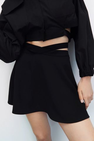 Zara + Cut Out Mini Skirt