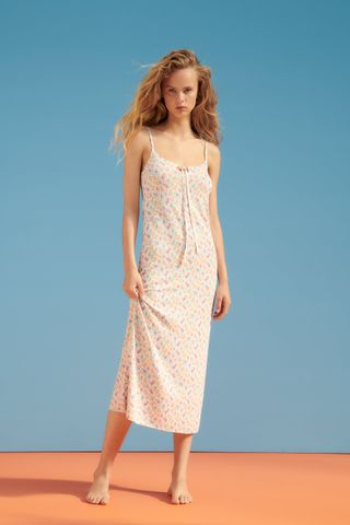 Zara + Floral Print Knit Dress