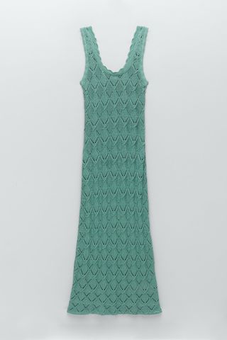 Zara + Long Crochet Dress