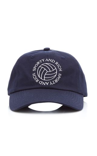Sporty & Rich + Volleyball Embroidered Cotton Hat