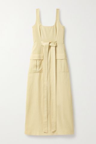 Usisi Sister + Leah Tie-Detailed Cotton-Blend Gauze Midi Dress
