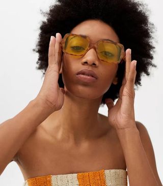 Urban Outfitters + Ash Translucent Rectangle Sunglasses