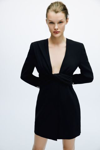 Zara + Draped Jacket Dress