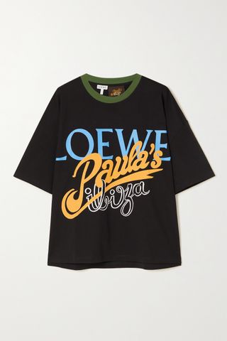 Loewe x Paula's Ibiza + Appliquéd Printed Cotton-Jersey T-Shirt