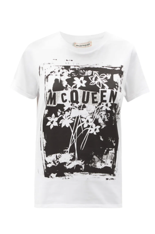 Alexander McQueen + Punk Daffodil-Print Cotton-Jersey T-Shirt