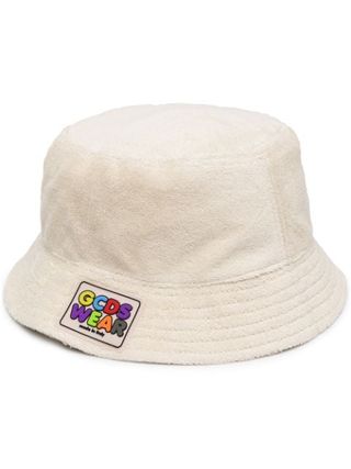 GCDS + Logo Patch Terry-Cloth Bucket Hat